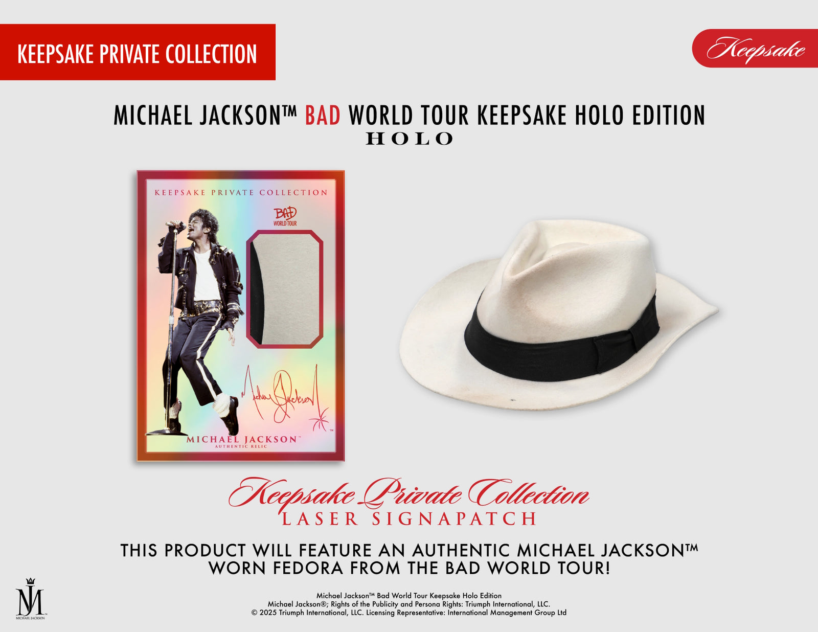 Keepsake: Michael Jackson Bad World Tour Premiere HOLO Booster Breaker Box Trading Cards Keepsake