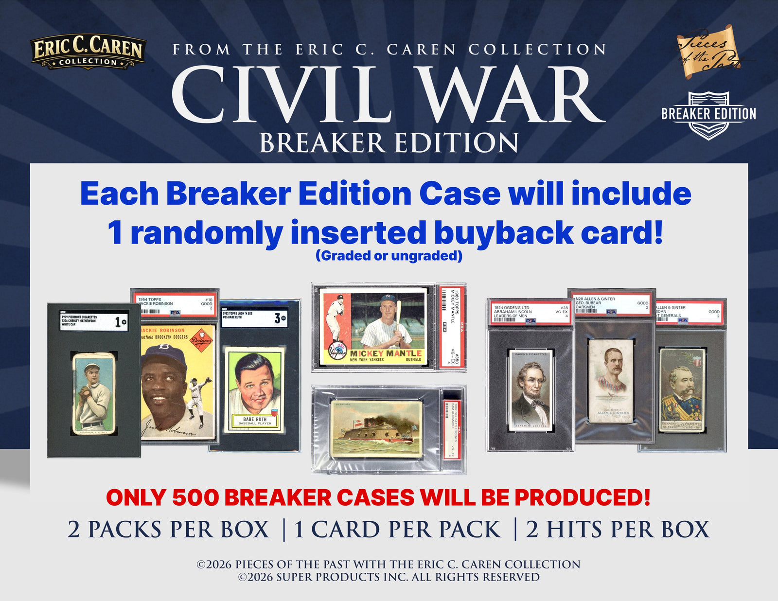 Keepsake: Pieces of the Past: Caren's Cuts Civil War Edition Booster Box Trading Cards Keepsake
