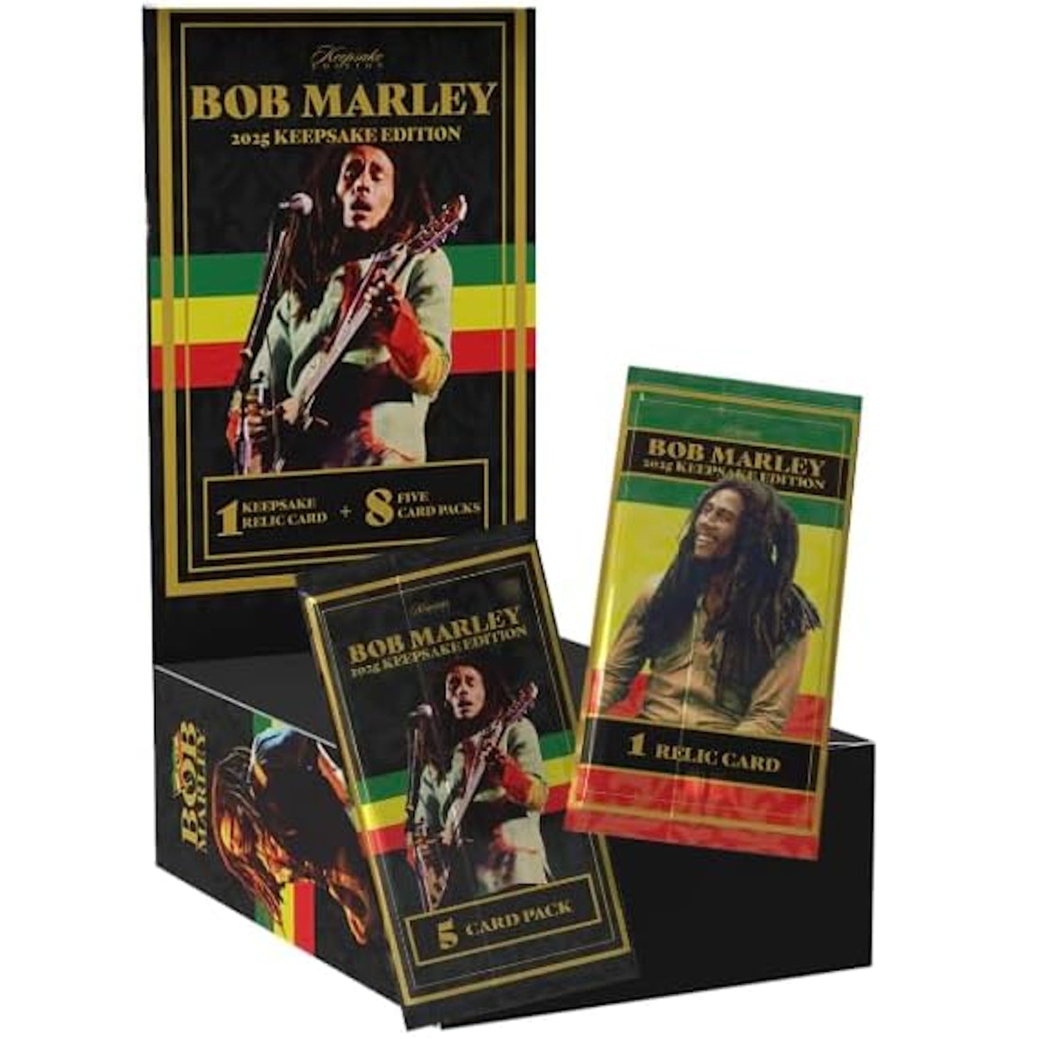 Keepsake: Bob Marley Premiere Hobby Edition Memorabilia Relics Booster Box Card Game Keepsake