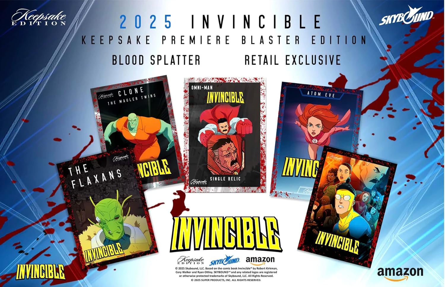 Keepsake: Invincible Season 1 Premiere Edition Blaster Box - 8 Packs 1 Relic Card Game Keepsake