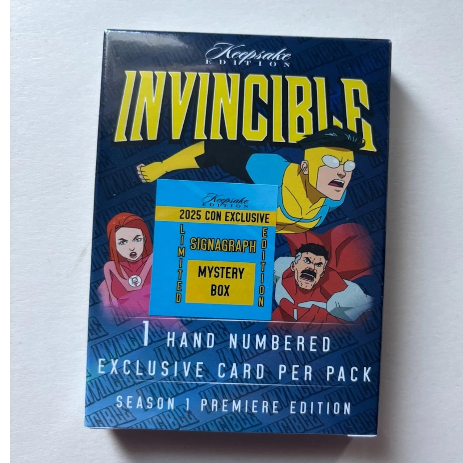 Keepsake: Invincible Season 1 Premiere Edition Con Exclusive Laser Signagraph /100 or less Mystery Box (1 Card) Memorabilia Keepsake