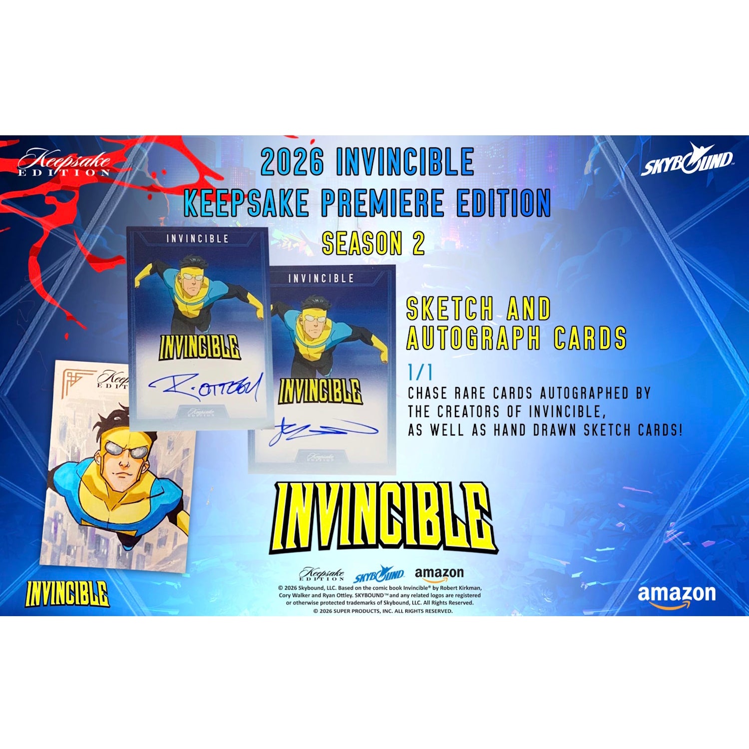Keepsake: Invincible Season 2 Premiere Breakers Box Trading Cards Keepsake