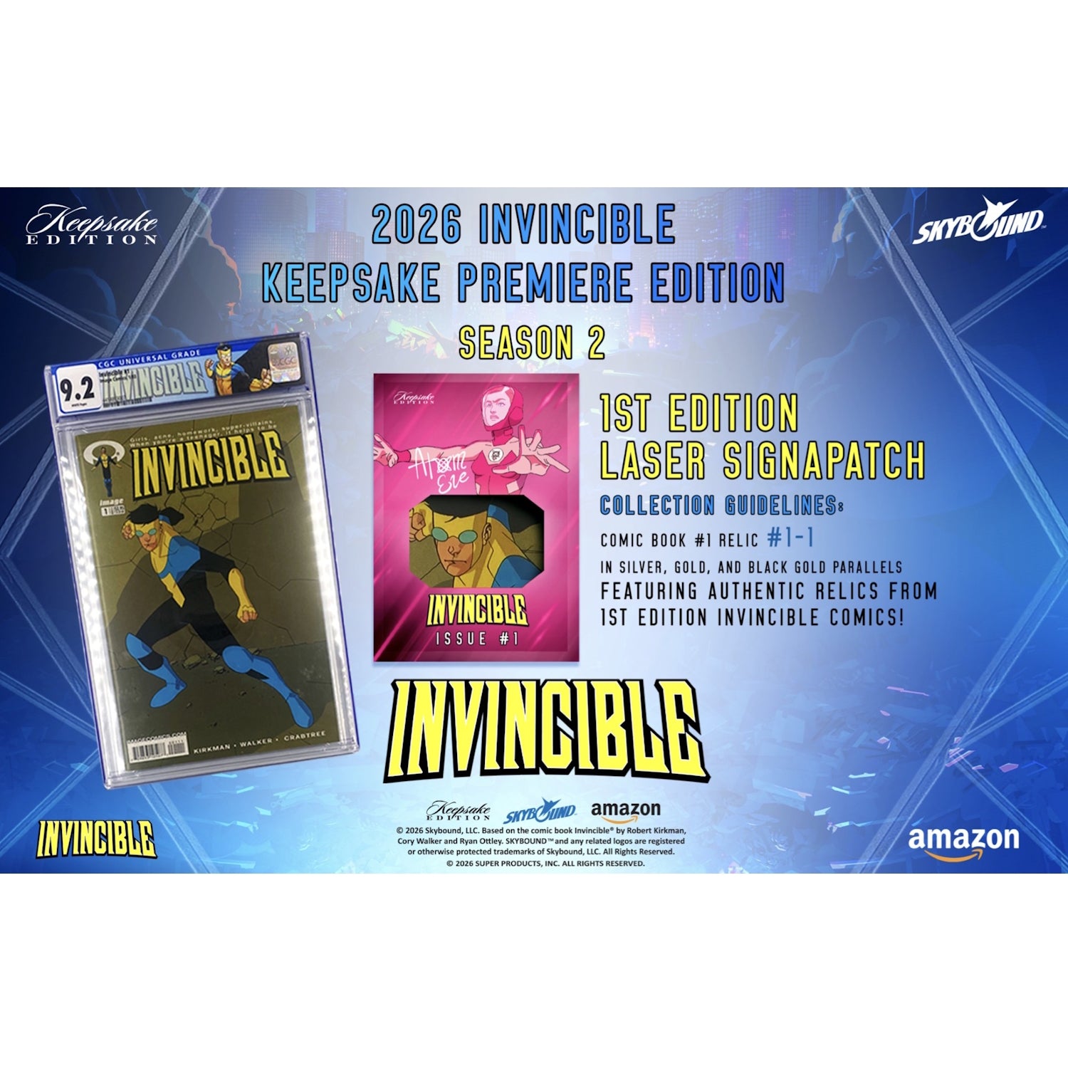 Keepsake: Invincible Season 2 Premiere Breakers Box Trading Cards Keepsake