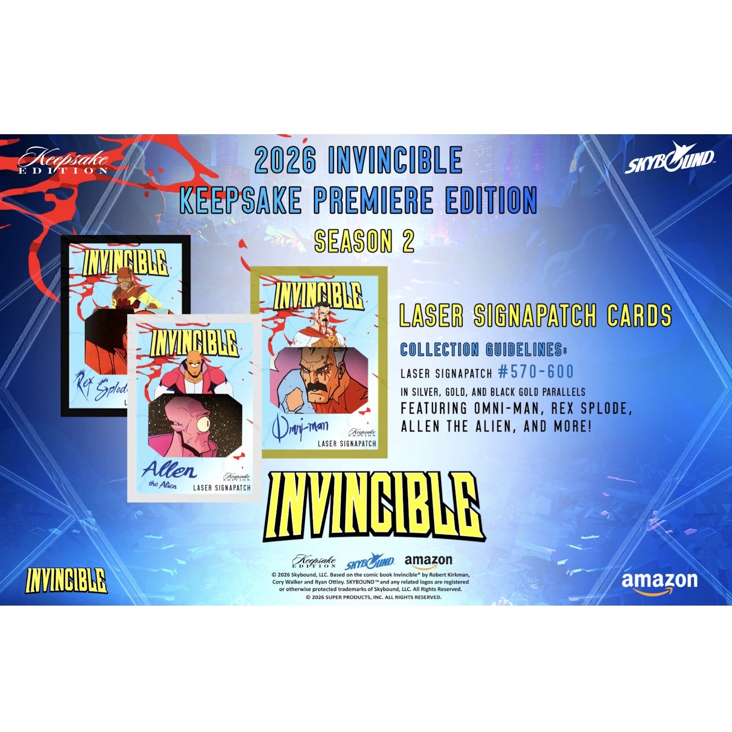 Keepsake: Invincible Season 2 Premiere Breakers Box Trading Cards Keepsake