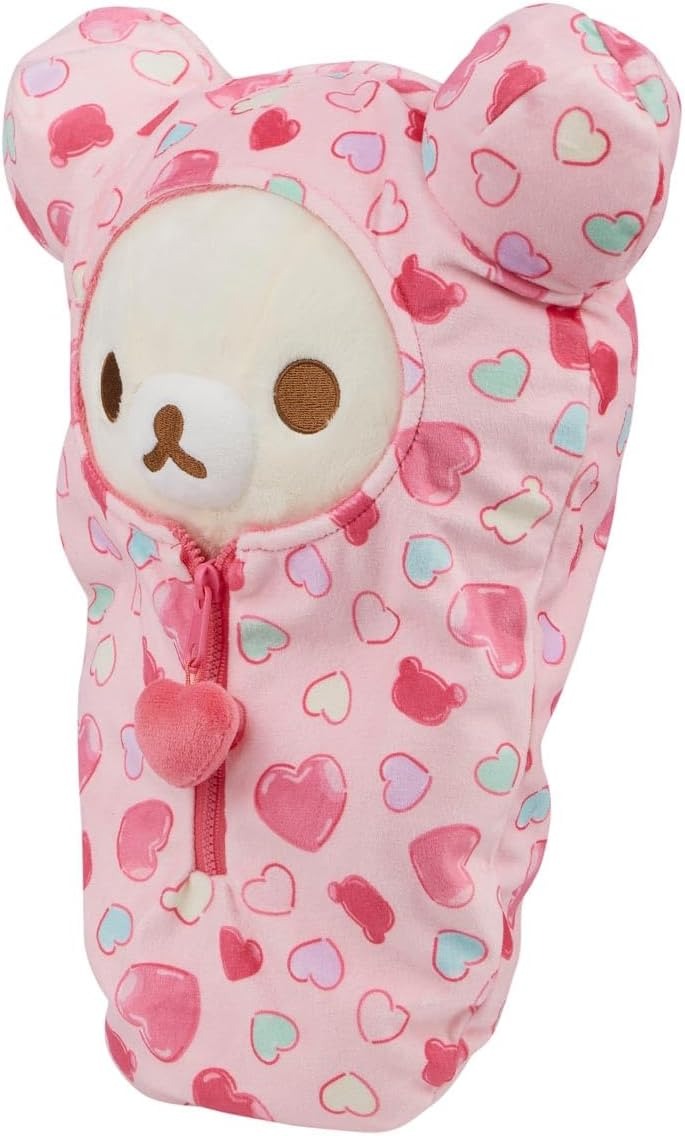 Korilakkuma San-X Original: Hearts Sleeping Bag Plush Plushies Rilakkuma