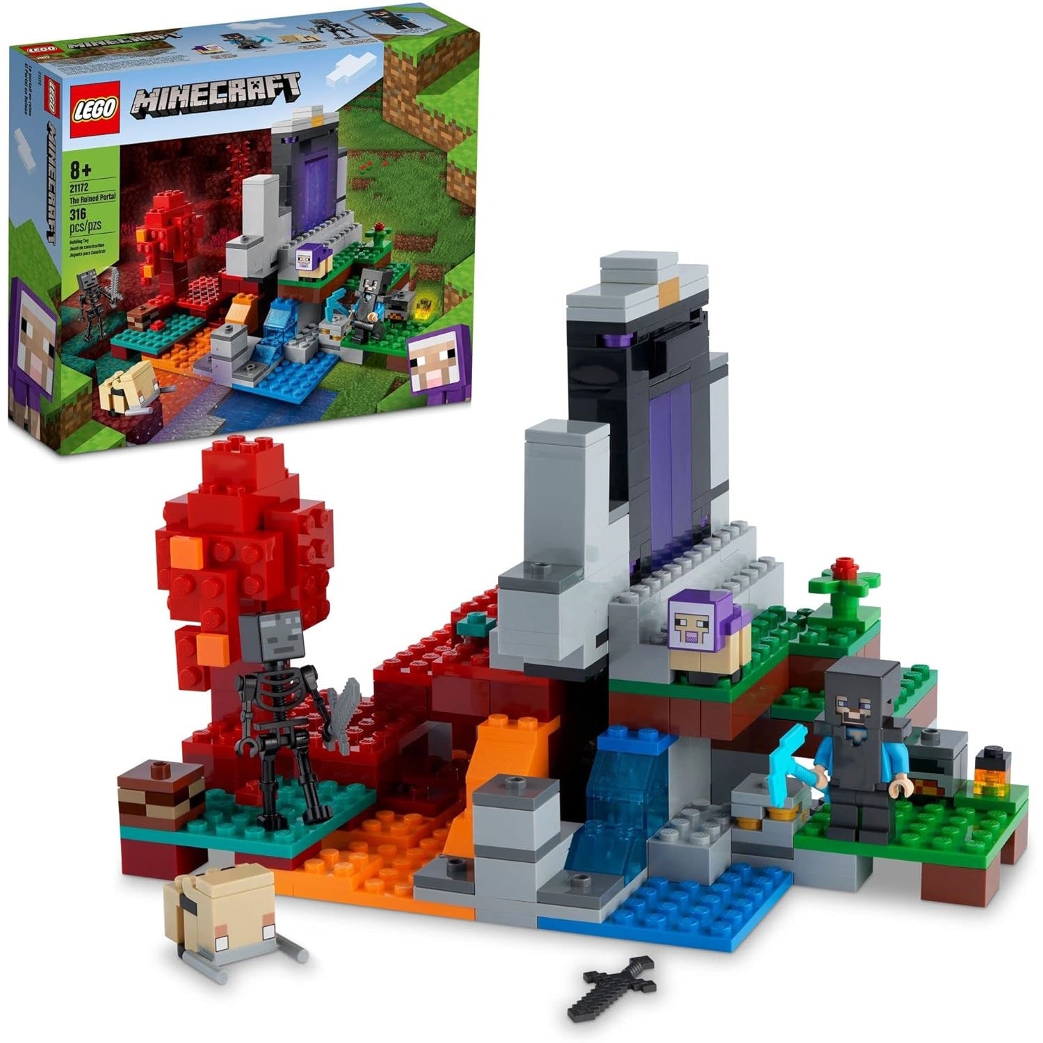 LEGO Minecraft: The Ruined Portal - 316 Piece Building Kit [LEGO, #21172] LEGO LEGO