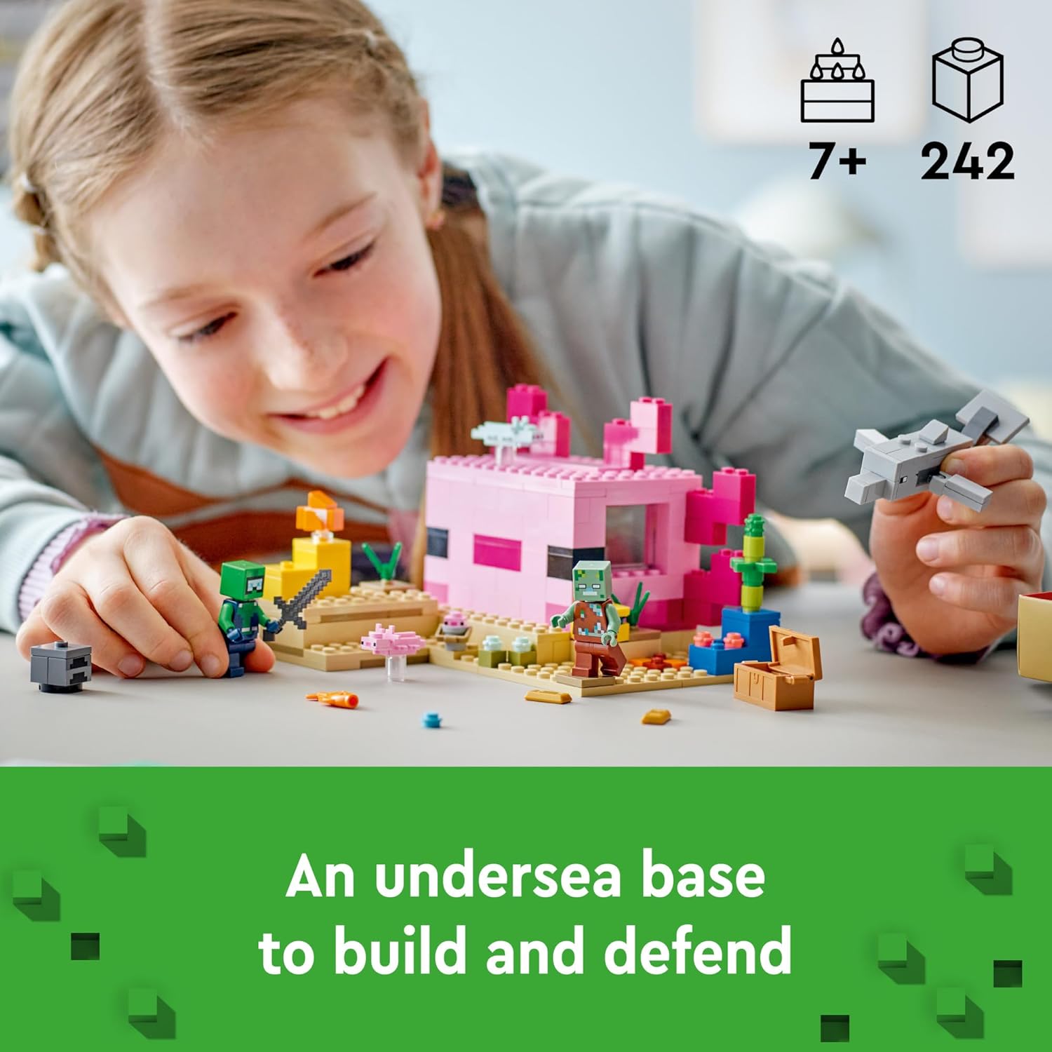 LEGO Minecraft: Axolotl House - 242 Piece Building Kit [LEGO, #21247] LEGO LEGO