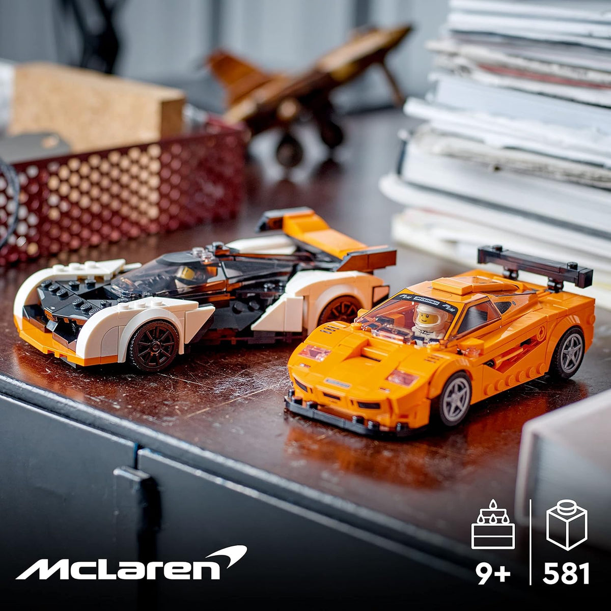LEGO Speed Champions: McLaren Solus GT and McLaren F1 LM - 581 Piece Building Kit [LEGO, #76918] LEGO LEGO