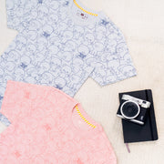 Milk Mocha Bear: Giordano X Milk Mocha Bear: Daily Life Collage (Pink) T-Shirts Milk Mocha Bear