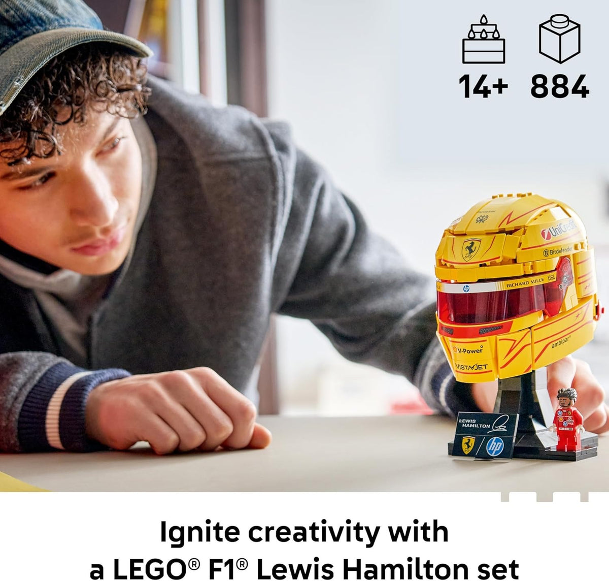 Editions: Scuderia Ferrari HP Lewis Hamilton Helmet #43022 LEGO LEGO
