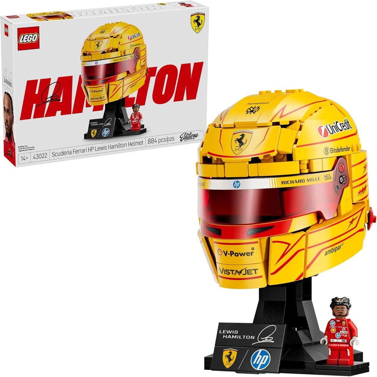 Editions: Scuderia Ferrari HP Lewis Hamilton Helmet #43022 LEGO LEGO