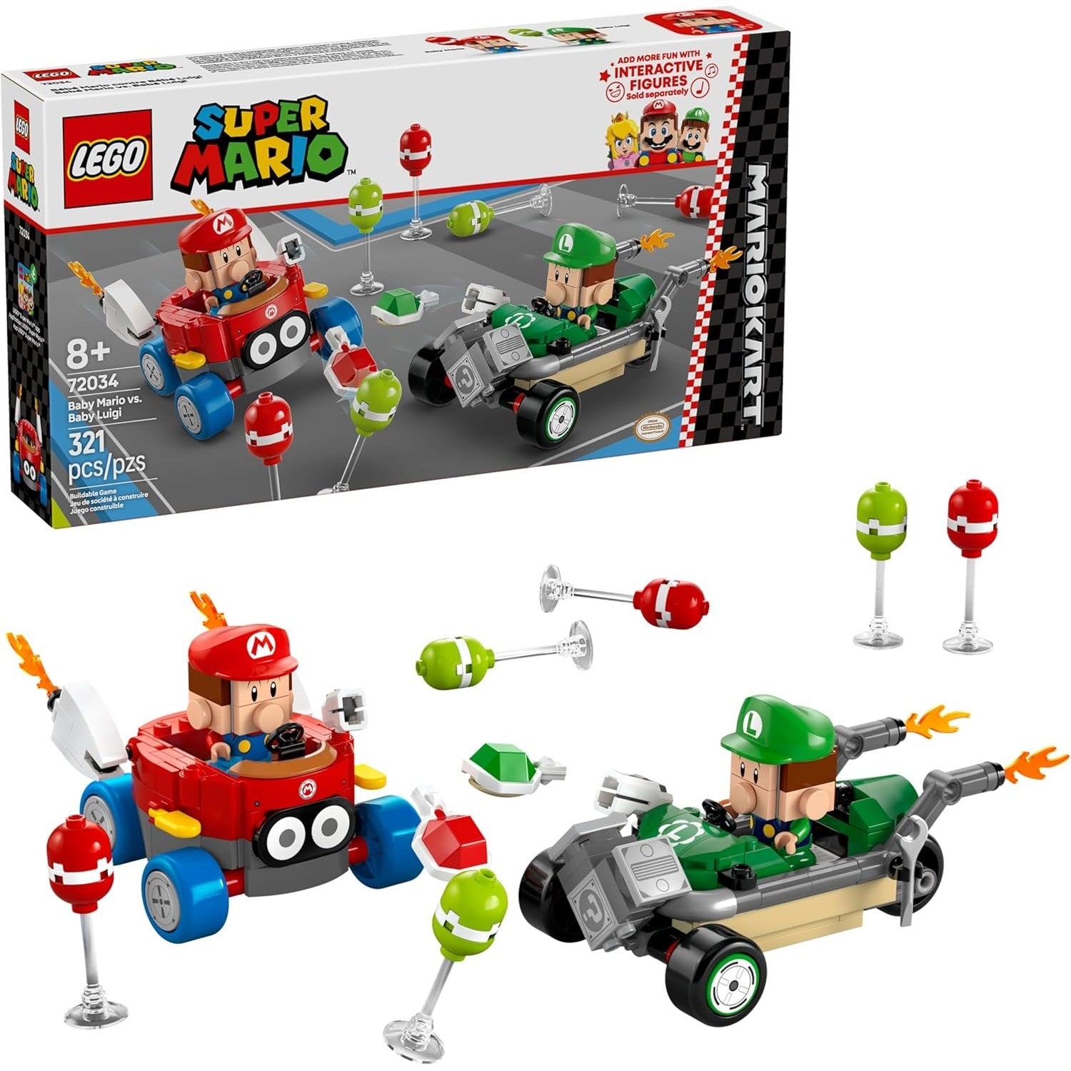 LEGO: Super Mario [Mario Kart - Baby Mario vs. Baby Luigi #72034] LEGO LEGO