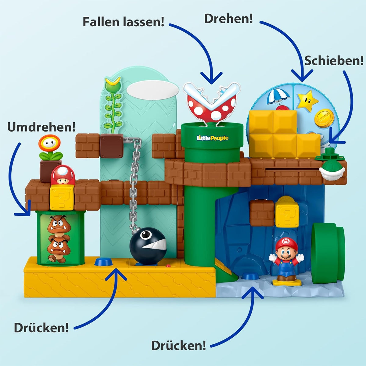 Little People: My Mario Adventure Playset Toys & Games Mattel