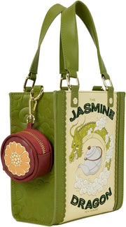 Loungefly: Avatar: The Last Airbender Jasmine Dragon Mini Tote Crossbody Bag Clothing and Apparel Loungefly