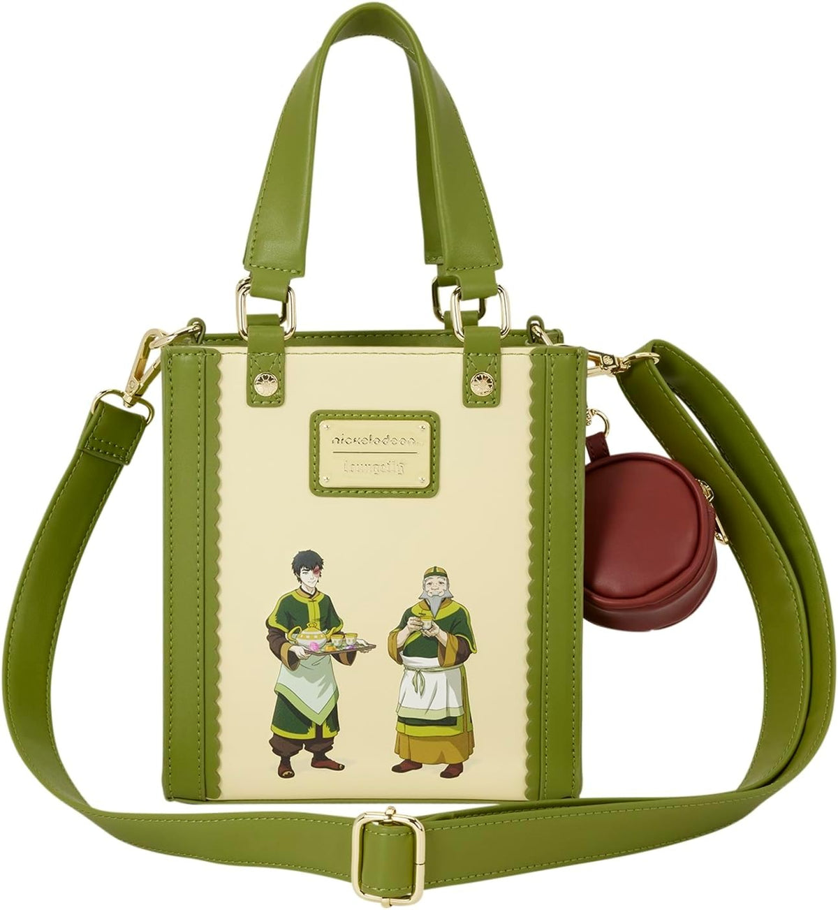Loungefly: Avatar: The Last Airbender Jasmine Dragon Mini Tote Crossbody Bag Clothing and Apparel Loungefly