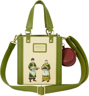Loungefly: Avatar: The Last Airbender Jasmine Dragon Mini Tote Crossbody Bag Clothing and Apparel Loungefly
