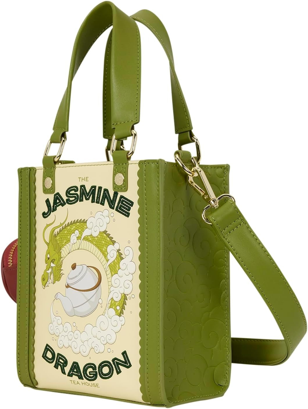 Loungefly: Avatar: The Last Airbender Jasmine Dragon Mini Tote Crossbody Bag Clothing and Apparel Loungefly
