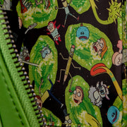 Loungefly CN Rick and Morty: Pickle Rick Crossbody Bag Clothing and Apparel Loungefly