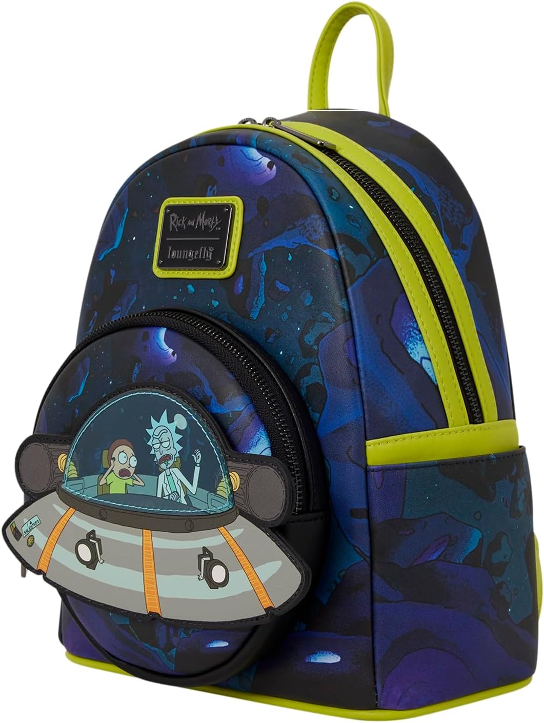 Loungefly CN Rick and Morty: Space Cruiser Mini Backpack Clothing and Apparel Loungefly
