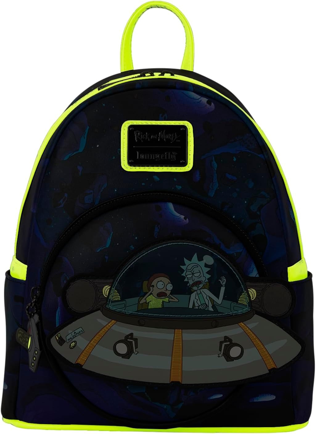 Loungefly CN Rick and Morty: Space Cruiser Mini Backpack Clothing and Apparel Loungefly