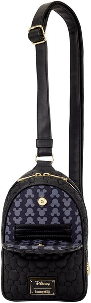Loungefly Disney: Mickey Silhouette Convertible Sling Bag Clothing and Apparel Loungefly