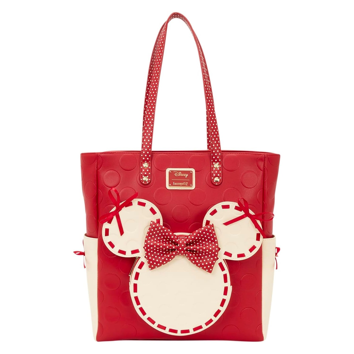 Loungefly: Disney - Minnie Rock The Dots Tote Bag Clothing and Apparel Loungefly