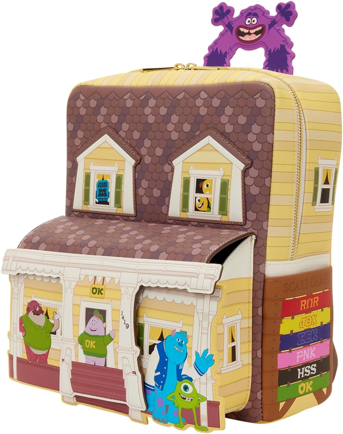 Loungefly Disney: Monsters University Oozma Kappa House Figural Mini Backpack Clothing and Apparel Loungefly