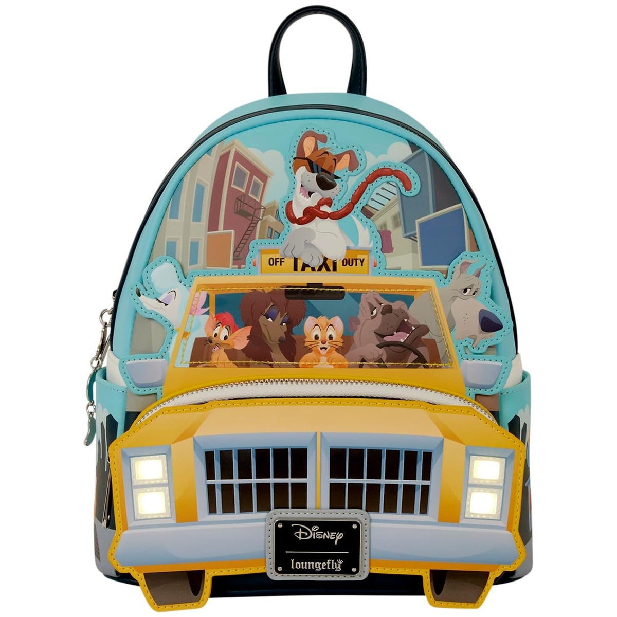 Loungefly: Disney Oliver And Company Taxi Scene Mini Backpack Clothing and Apparel Loungefly