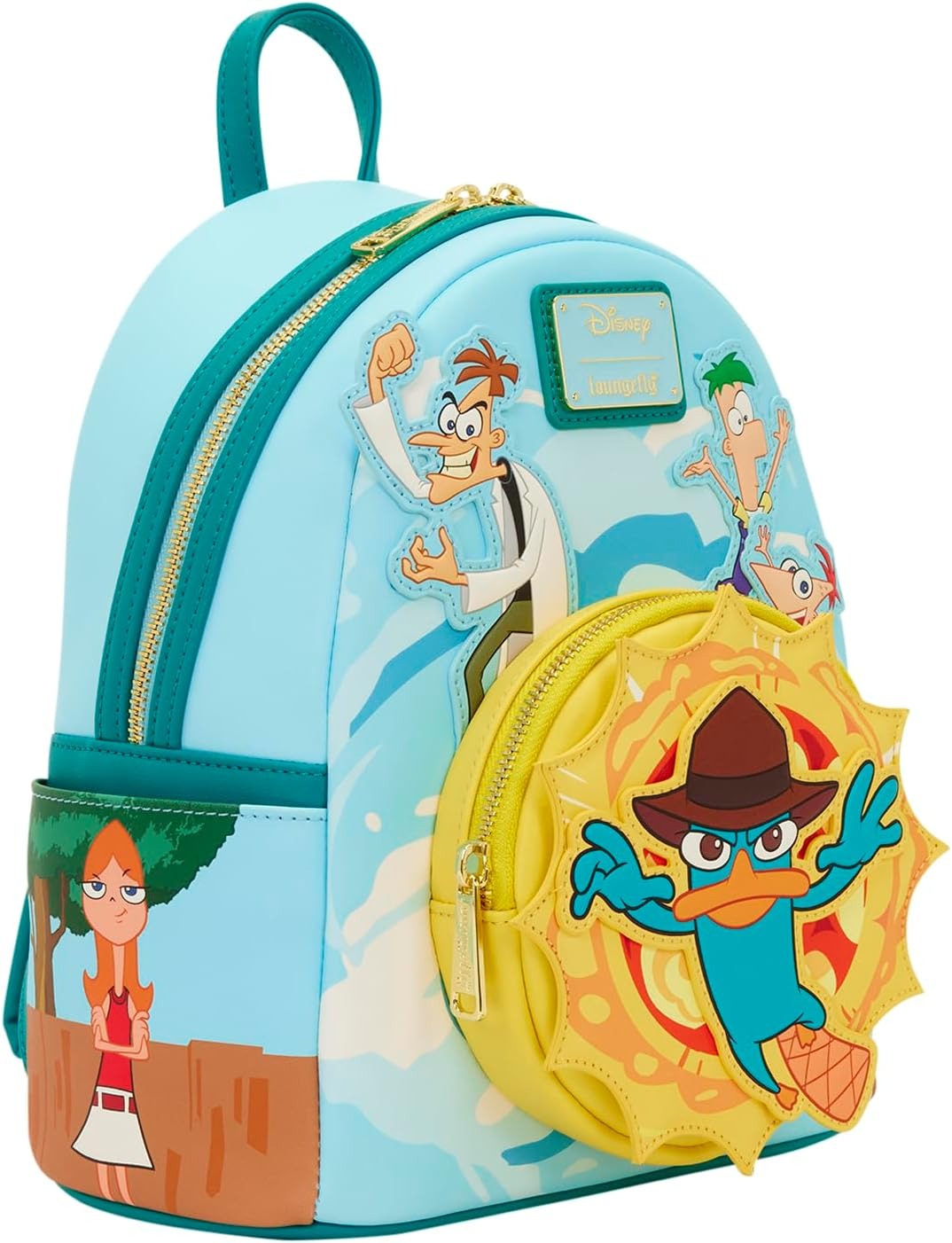Loungefly Disney: Phineas and Ferb Light Up Mini Backpack Clothing and Apparel Loungefly