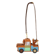 Loungefly: Disney Pixar Cars 20th Anniversary Tow Mater Figural Crossbody Bag Clothing and Apparel Loungefly