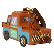 Loungefly: Disney Pixar Cars 20th Anniversary Tow Mater Figural Crossbody Bag Clothing and Apparel Loungefly