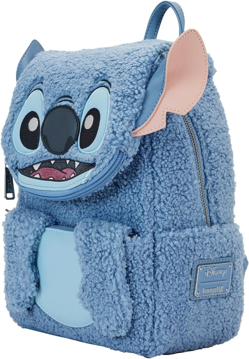 Loungefly: Disney Stitch Plush Mini Backpack Clothing and Apparel Loungefly