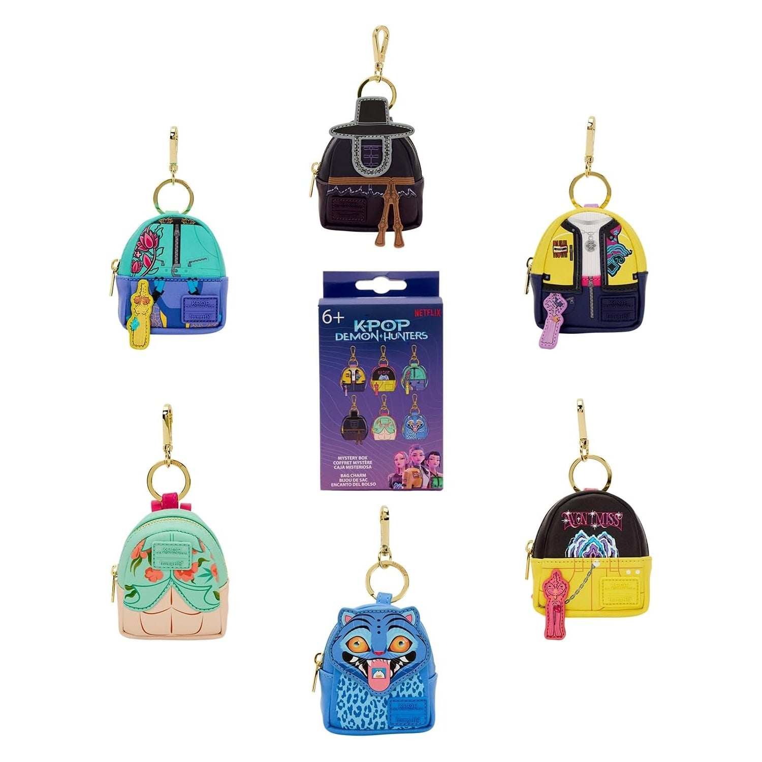 Loungefly: KPop Demon Hunter Mini Backpack Keychain Charm Clothing and Apparel Loungefly