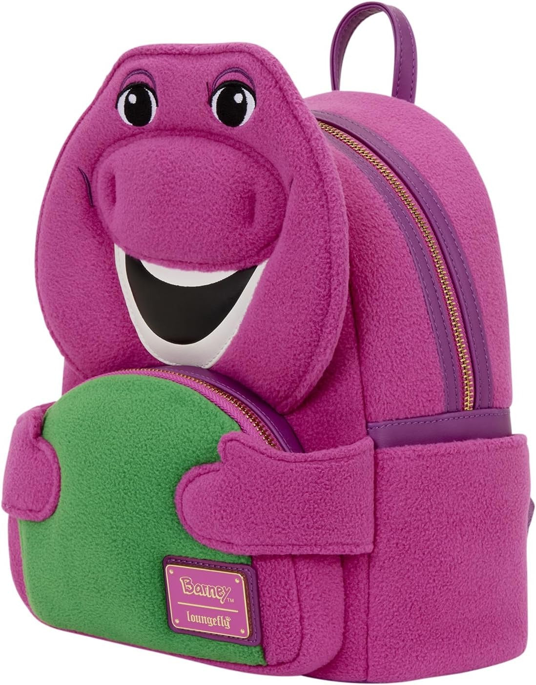 Loungefly: Mattel Barney Mini Backpack Clothing and Apparel Loungefly