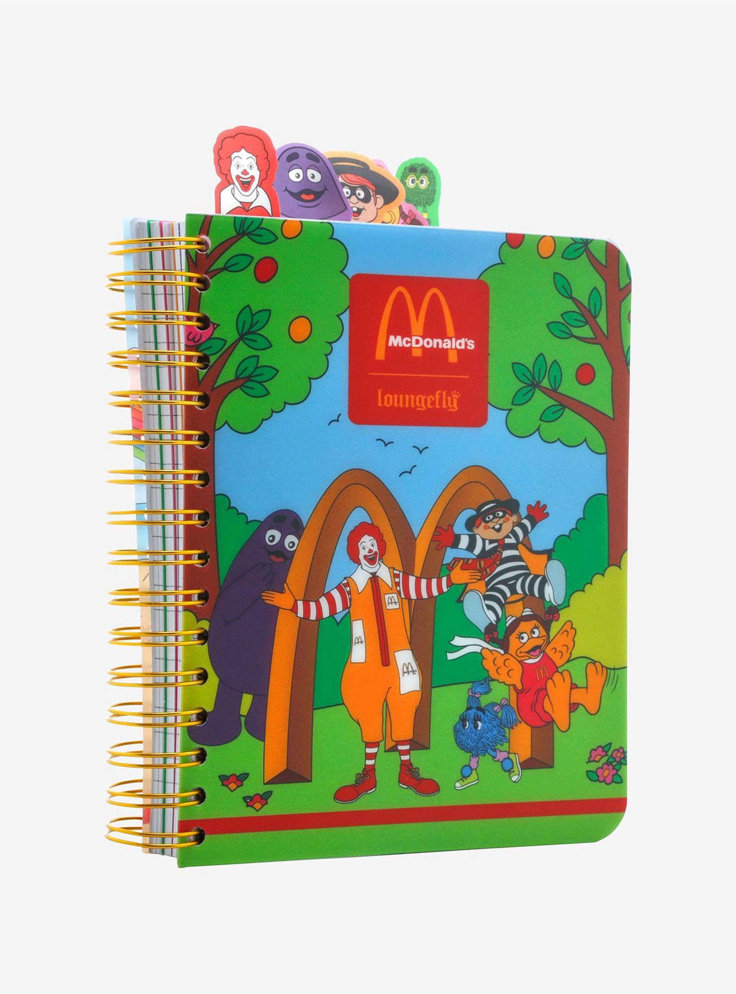 Loungefly McDonald's Characters - Spiral Tab Stationery Journal Notebook Memorabilia Loungefly