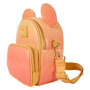 Loungefly: Mickey Mouse Glitter Sequin Convertible Mini Backpack & Crossbody Bag Clothing and Apparel Loungefly