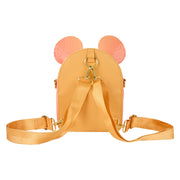Loungefly: Mickey Mouse Glitter Sequin Convertible Mini Backpack & Crossbody Bag Clothing and Apparel Loungefly