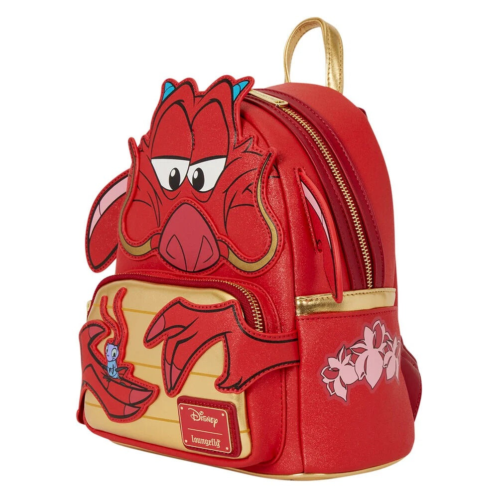 Loungefly: Mulan 25th Anniversary Mushu Glitter Cosplay Mini Backpack Clothing and Apparel Loungefly