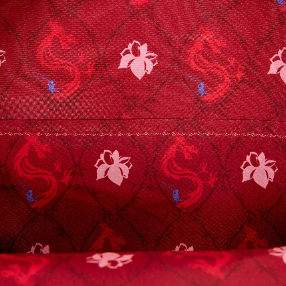 Loungefly: Mulan 25th Anniversary Mushu Glitter Cosplay Mini Backpack Clothing and Apparel Loungefly