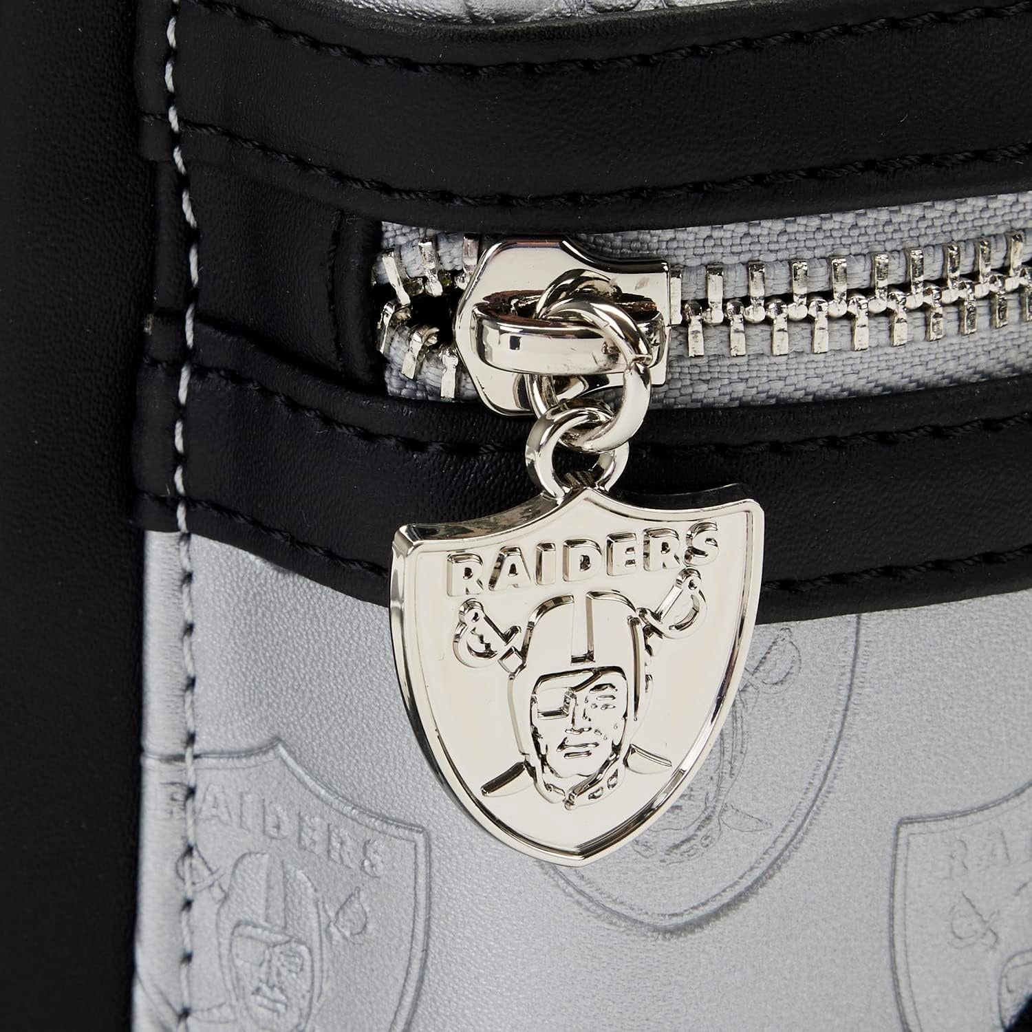 Loungefly: NFL Football Sports Las Vegas Raiders Patches Mini Backpack Clothing and Apparel Loungefly