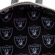 Loungefly: NFL Football Sports Las Vegas Raiders Patches Mini Backpack Clothing and Apparel Loungefly