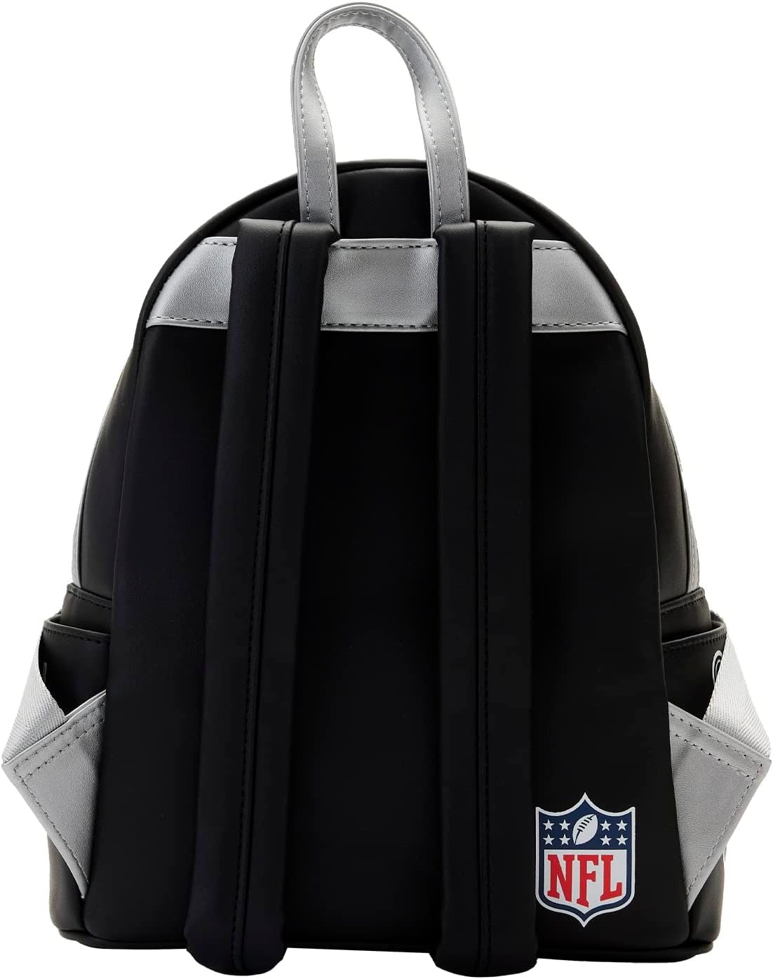 Loungefly: NFL Football Sports Las Vegas Raiders Patches Mini Backpack Clothing and Apparel Loungefly