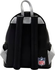 Loungefly: NFL Football Sports Las Vegas Raiders Patches Mini Backpack Clothing and Apparel Loungefly