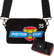 Loungefly: Pixar Cars 20th Anniversary Piston Cup Sling Crossbody Bag Clothing and Apparel Loungefly