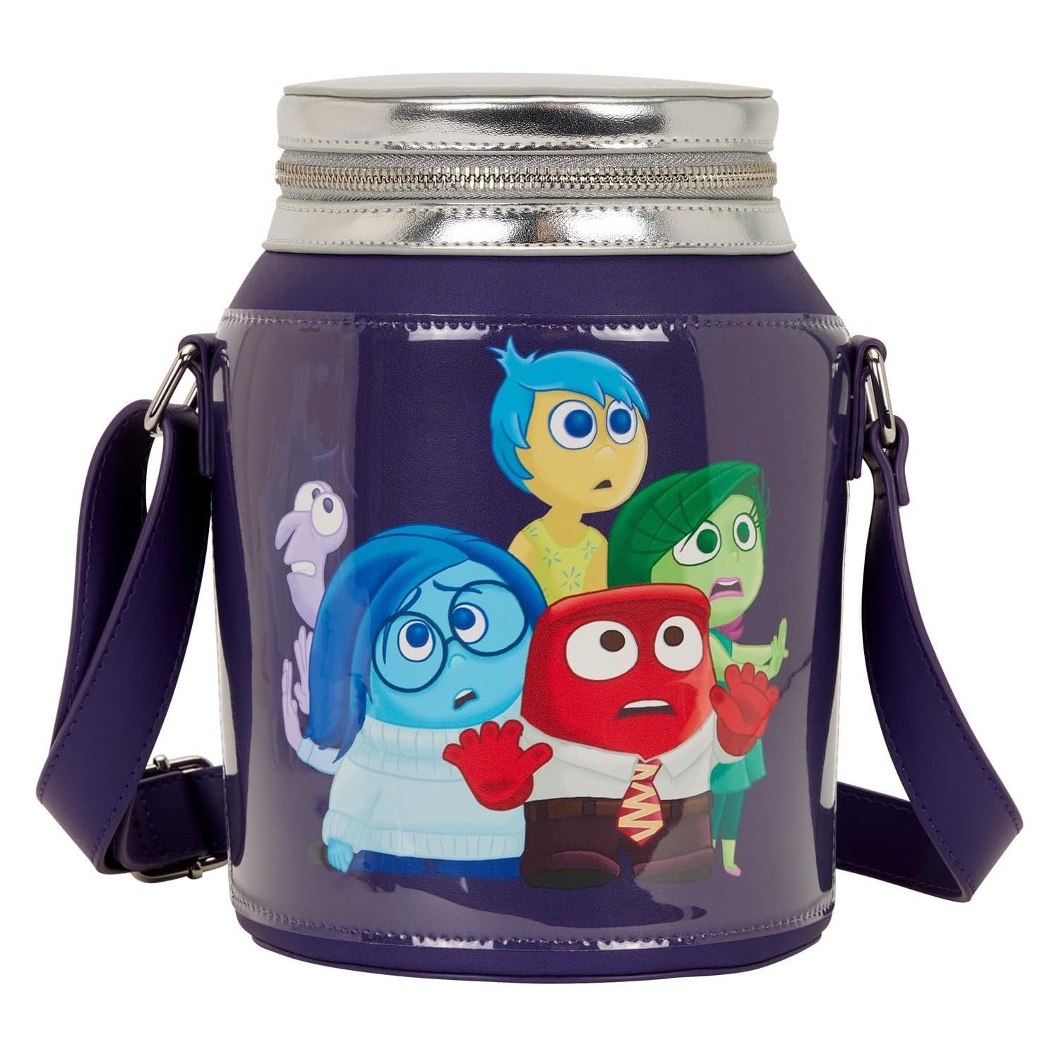 Loungefly: Pixar - Inside Out 2 Bottled Up Emotions Crossbody Bag Clothing and Apparel Loungefly