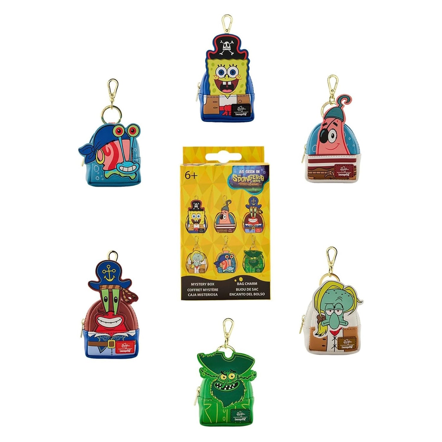 Loungefly: SpongeBob SquarePants Mini Backpack Keychain Charm Toys & Games Loungefly