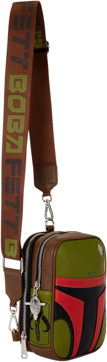 Loungefly: Star Wars Boba Fett Sling Bag Clothing and Apparel Loungefly