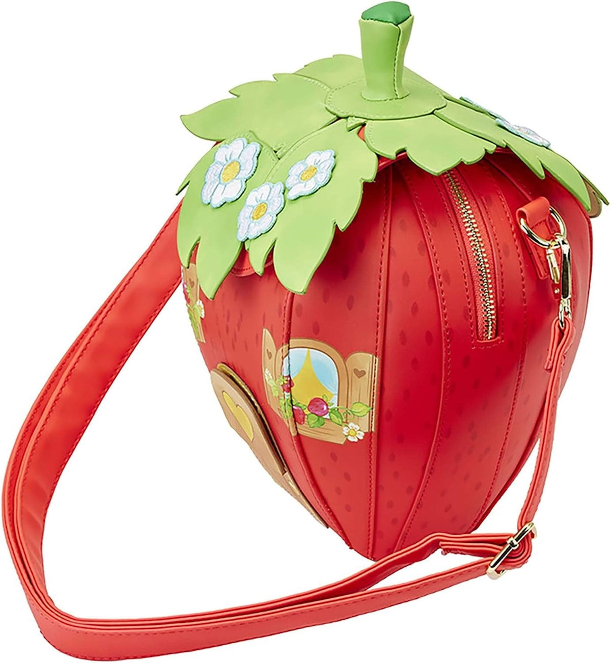 Loungefly: Strawberry Shortcake Strawberry House Crossbody Bag Clothing and Apparel Loungefly