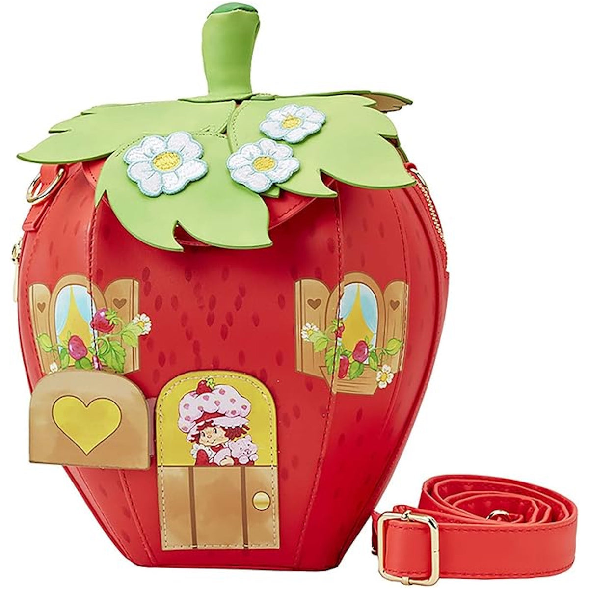 Loungefly: Strawberry Shortcake Strawberry House Crossbody Bag Clothing and Apparel Loungefly