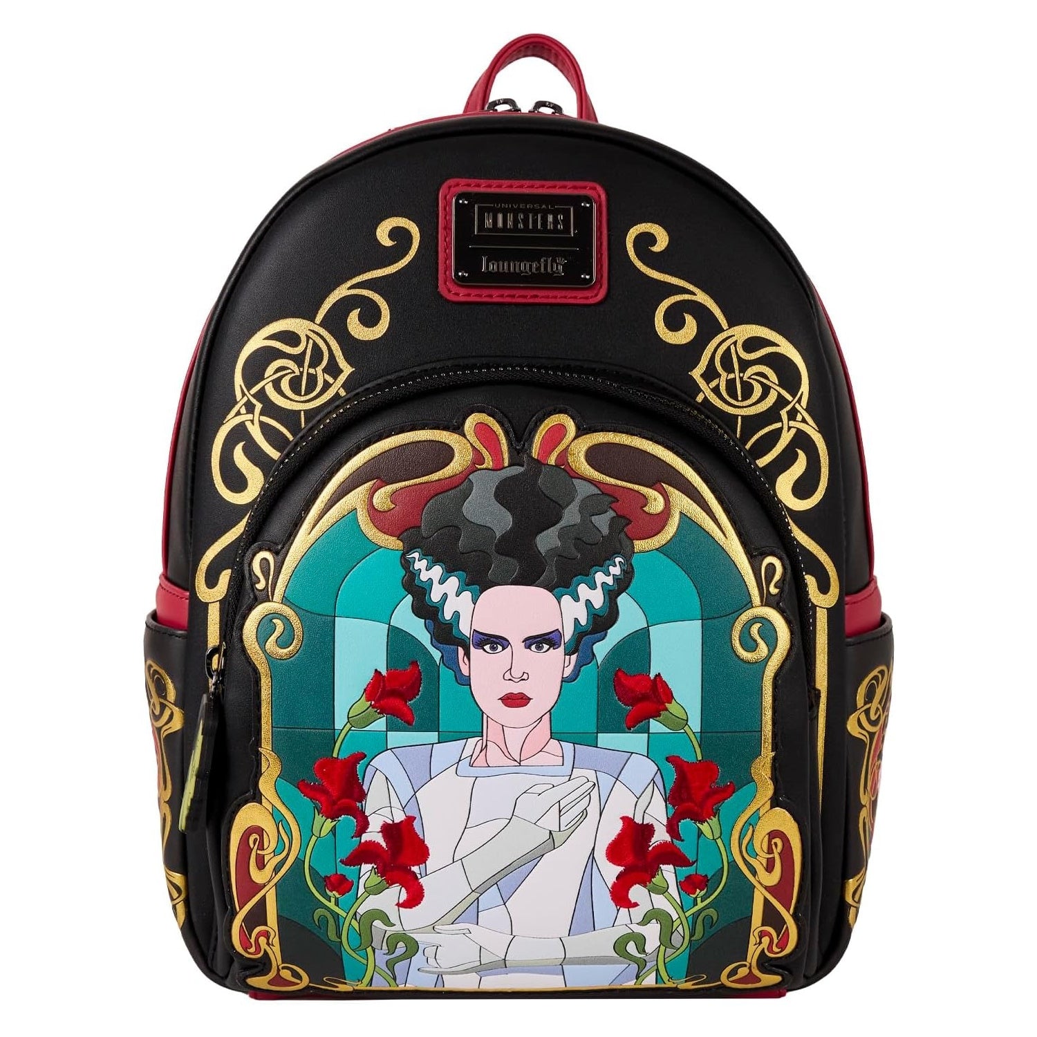 Loungefly: Universal Monsters - Bride of Frankenstein Stained Glass Mini Backpack Clothing and Apparel Loungefly
